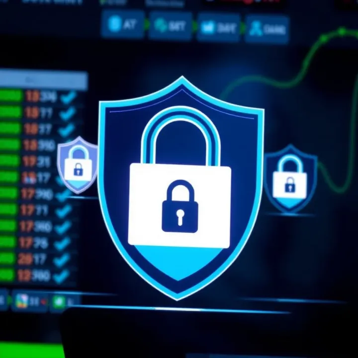 Visual representation of enhanced account protection features with shield and lock icons