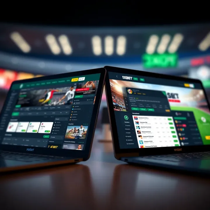 Comparison of sports betting platforms showing different options and features on digital devices