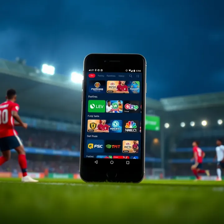 Mobile Screen Featuring Popular Football Betting Platforms in Nigeria Mobile device displaying football betting platforms popular in Nigeria