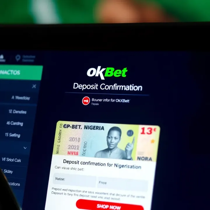 First Deposit Confirmation on OkXBet Platform Secure online transaction showing deposit confirmation screen with Nigerian naira currency