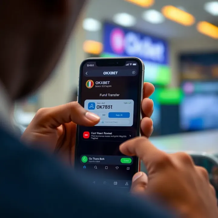 Secure transaction confirmation on Okxbet app showing successful fund transfer to Nigerian bank