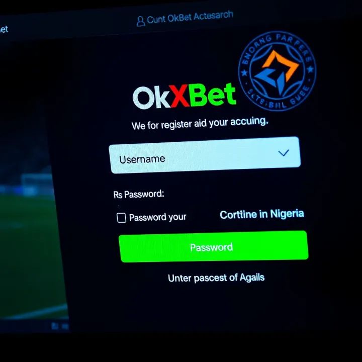 Accessing Your OkXBet Account Securely in Nigeria Login screen of OkXBet platform with username and password input areas