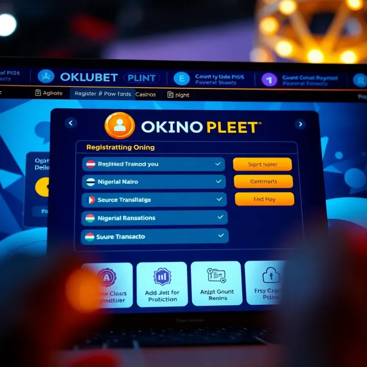 Illustration of online registration screen with Nigerian Naira payment options and secure transaction icons