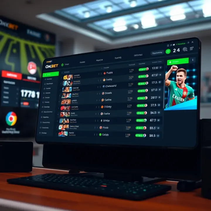 User interface of OKXBet 24 Live showing live football betting options