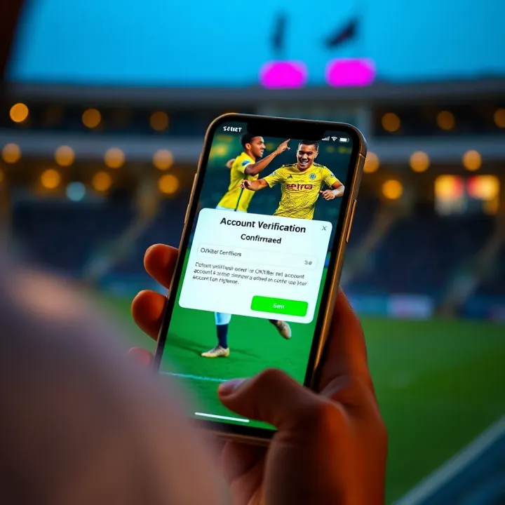 Verification confirmation screen on a smartphone indicating successful account setup on OKXBet