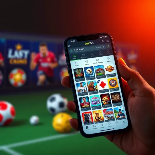 Diverse Betting and Gaming Options on OKXBet App Mobile phone showing various sports and casino game icons available on OKXBet platform