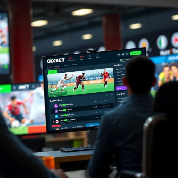Online betting platform interface displaying sports events and betting options