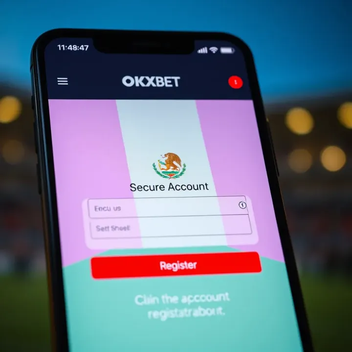 Secure registration screen on OKXBET app with Nigerian flag