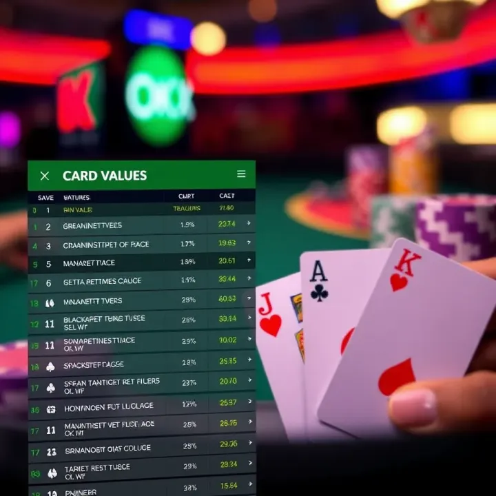Card Values and Betting Options on OKXBet for Nigerian Blackjack Players Illustration of card values and betting options highlighting unique OKXBet features for blackjack enthusiasts in Nigeria