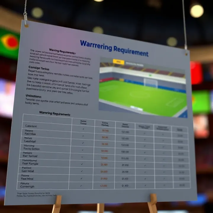 Diagram explaining wagering requirements and bonus terms for online sports betting