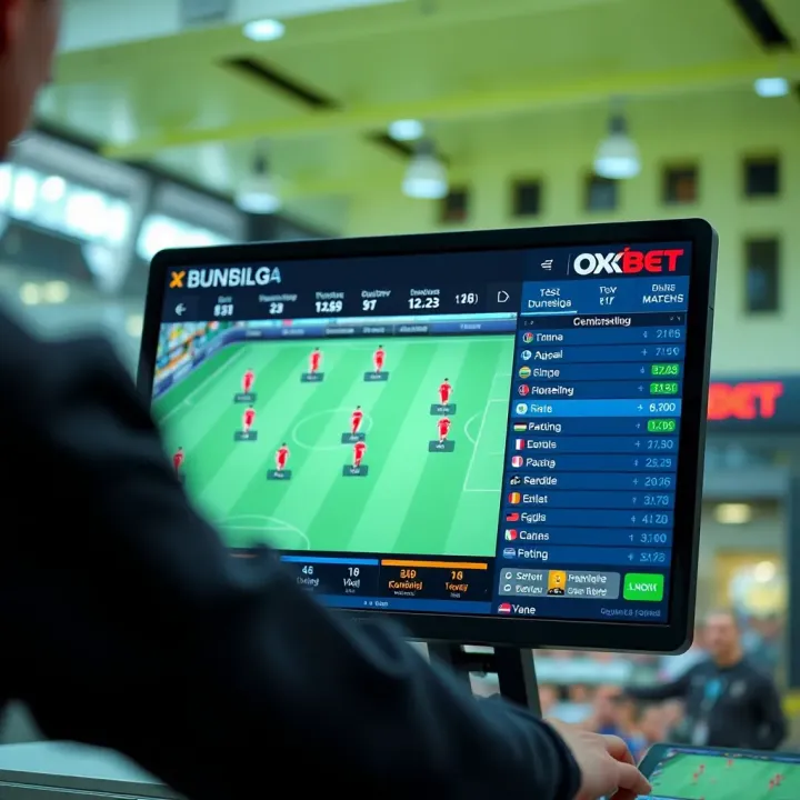 Detailed tactical analysis of Bundesliga football strategies on a digital screen