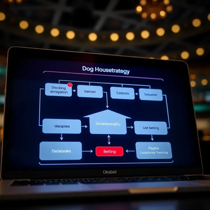 Visual representation of betting strategy flow with highlighted decision points on a digital platform