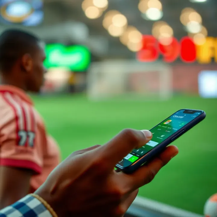 User navigating the Okxbet Lite betting interface on a basic mobile phone