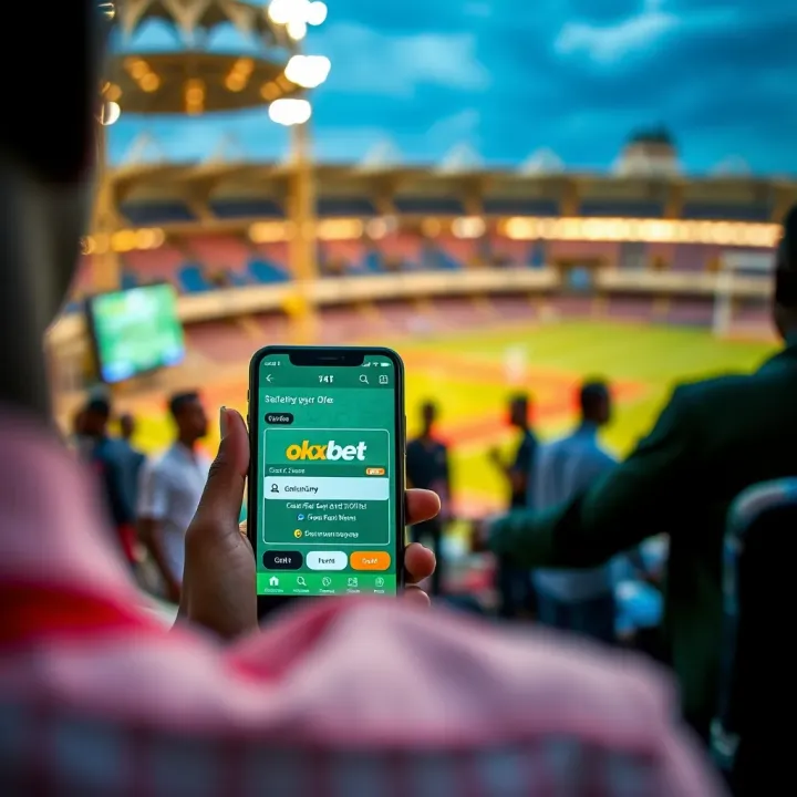 Mobile phone displaying Okxbet Lite registration screen in Nigeria