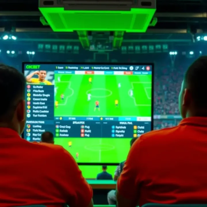 Football fans watching a live match on Okxbet streaming platform with clear graphics and match details