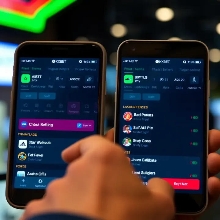 Comparison of old and new Okxbet mobile platform interfaces showing betting options and layout changes
