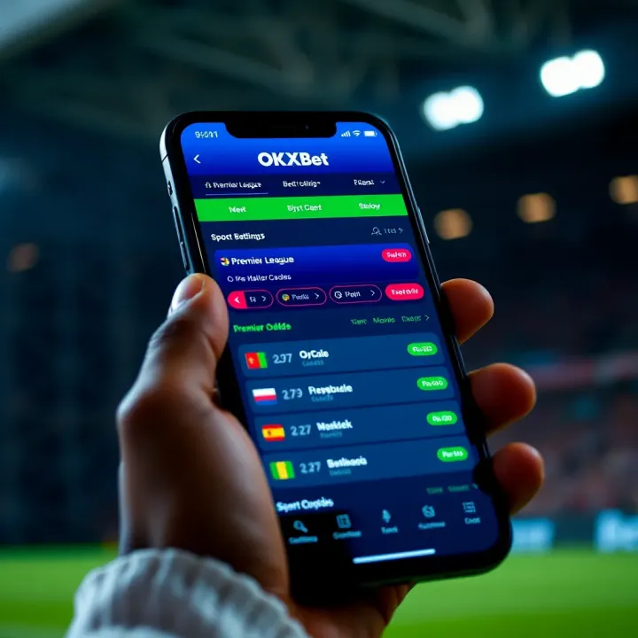 Digital sports betting platform showing Premier League odds and match options on a smartphone screen