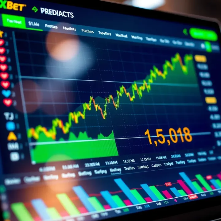 Chart showing trends in betting markets with key data points highlighted