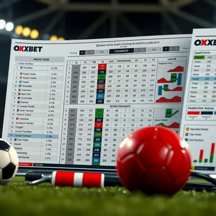 Detailed football match predictions chart illustrating statistical analysis