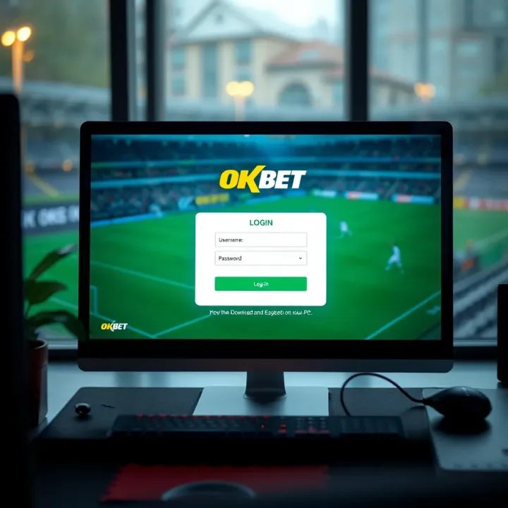 Secure Login to OKXBet on PC Secure login screen for OKXBet showing username and password input fields