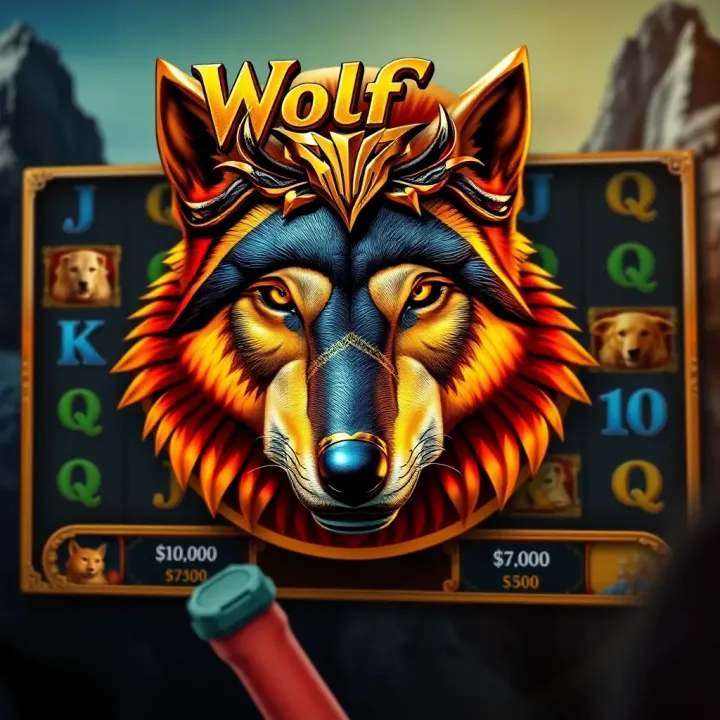 Betting options and bonus features highlighted on the Wolf Gold slot game screen for Nigerian players