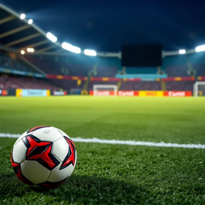 Strategic Insights for World Cup Betting on Okxbet Soccer ball on green pitch with stadium lighting in the background
