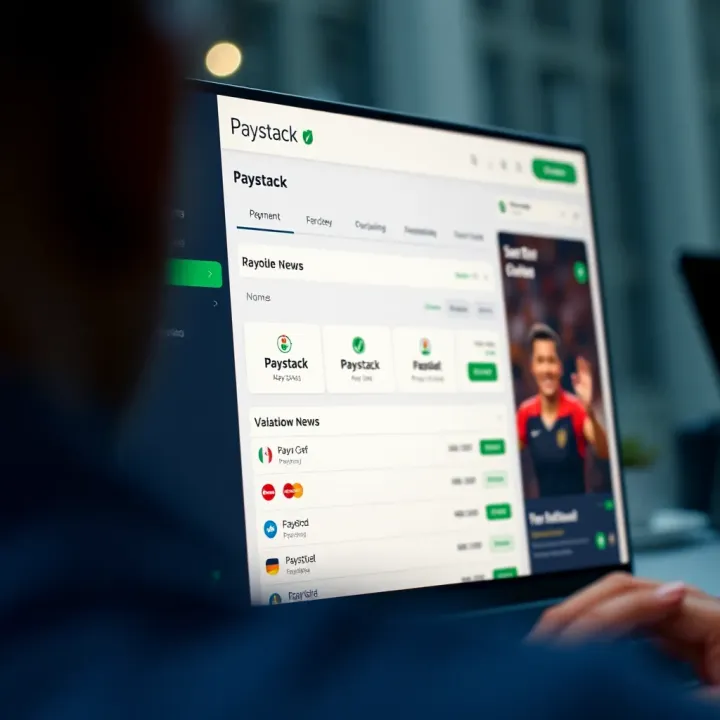 Screenshot of Paystack account dashboard showing payment options