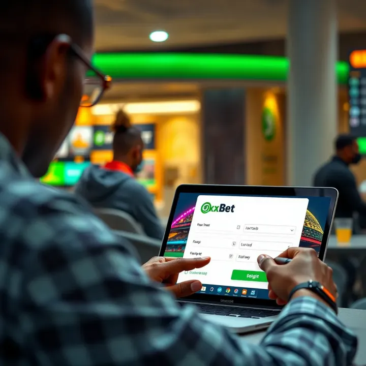 User filling registration form on Nigerian betting platform