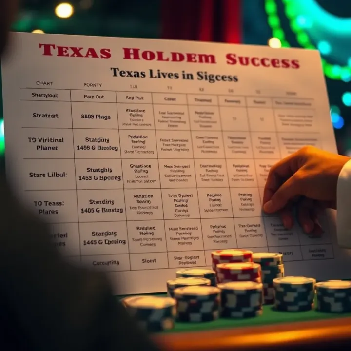 Chart illustrating strategies and tips for improving Texas Holdem skills