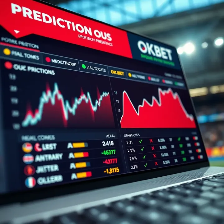 Graphical representation of match prediction statistics on OKXBET platform