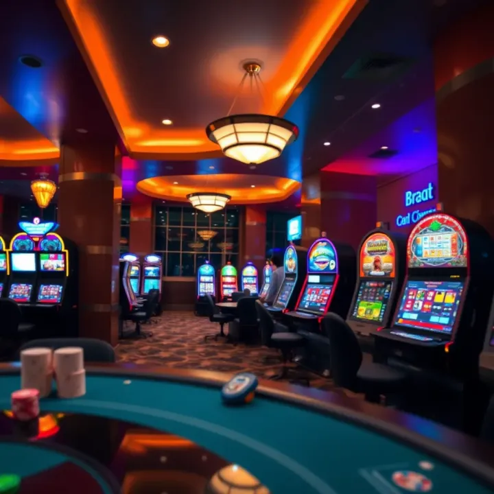 Authorized Casino Environment Under NCGB License in Nigeria Casino floor with authorized gaming tables and slot machines under NCGB license