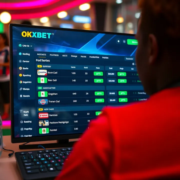 Exploring Betting Options on OKXBet for Nigerian Users User interface displaying various sports betting options on OKXBet platform