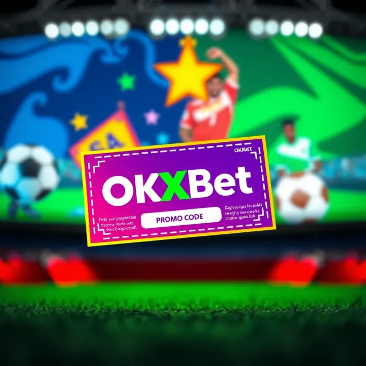 Illustration showing a vibrant digital coupon representing the OKXBet promo code for Nigerian sports betting users
