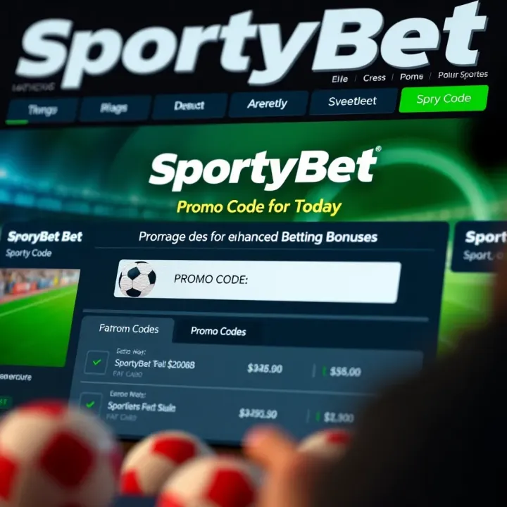 SportyBet Promo Code Entry for Enhanced Betting Bonuses Digital sports betting platform interface showing promo code entry field and bonus details